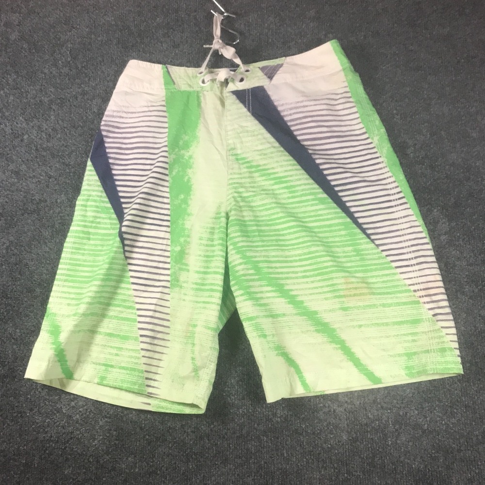 Oakley Board Shorts Men 30 Multicolor Striped Mid Rise Drawstring Waist Swimwear
